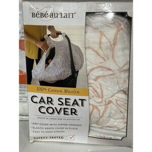Bebe au Lait Classic Muslin Car Seat Cover 100% Cotton Muslim